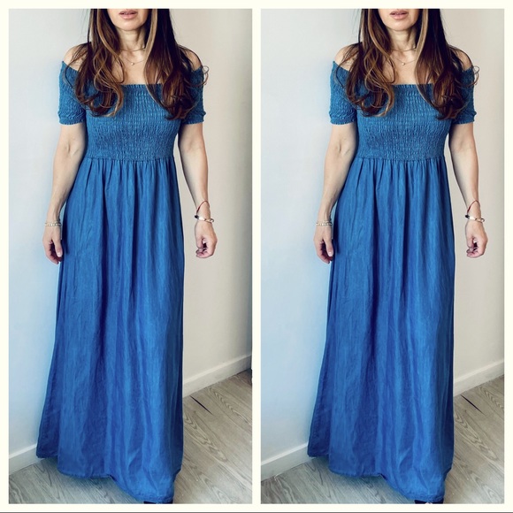 ShopEvelynne Dresses & Skirts - MADE IN ITALY ABSOLUTELY FABULOUS JEAN MAXI DRESS